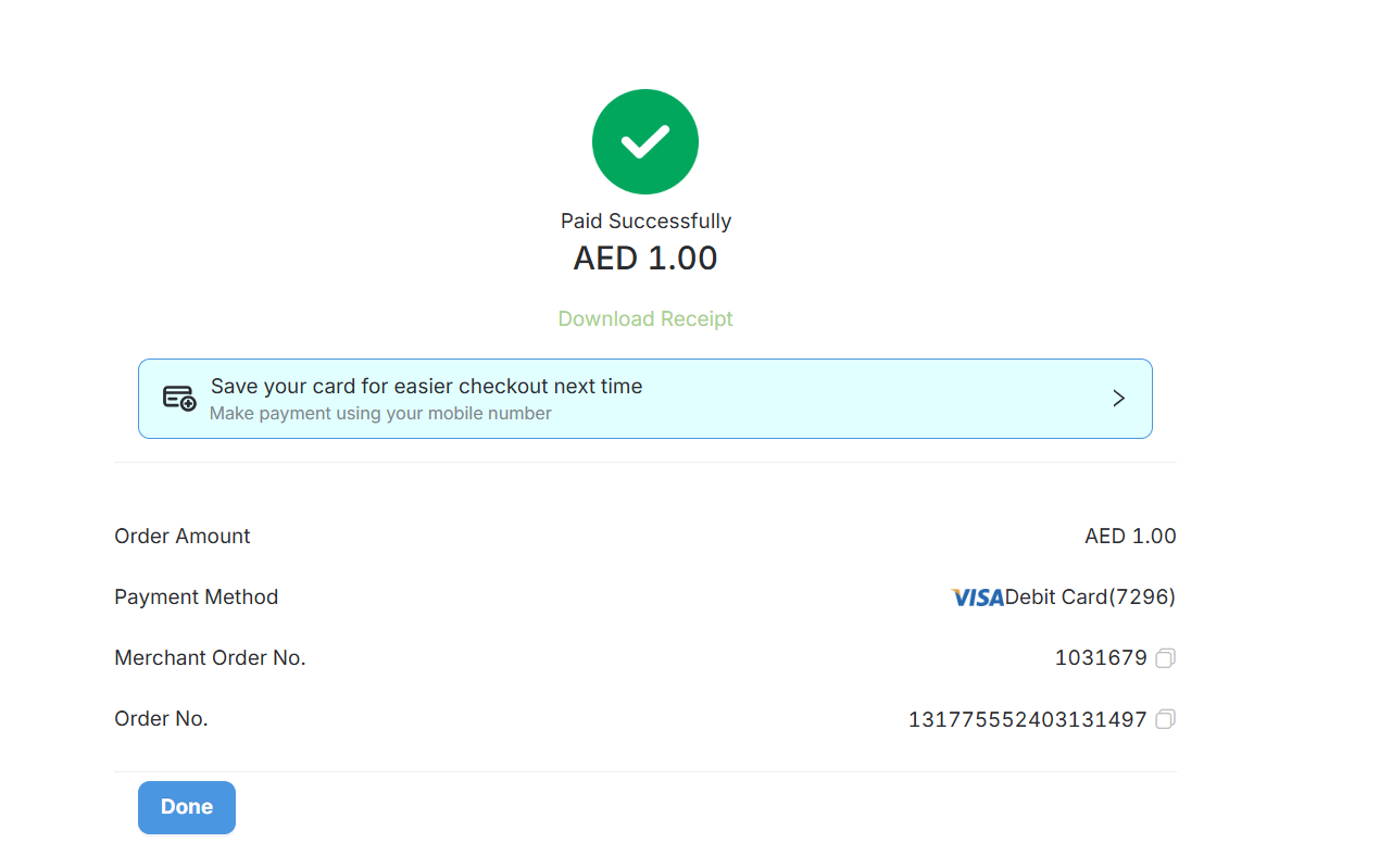 Payment Successful